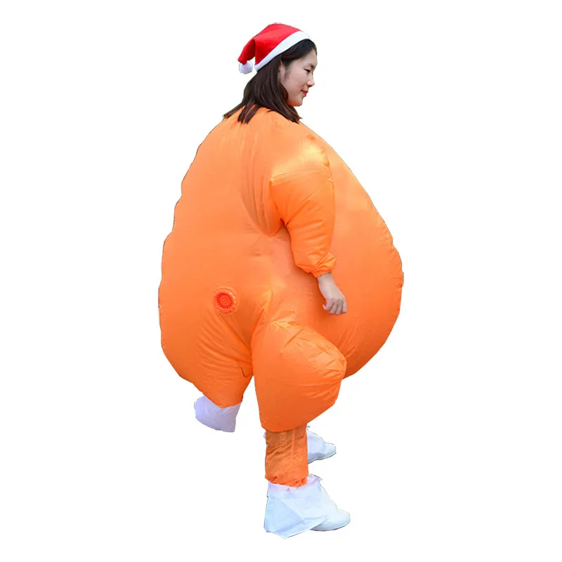 

Inflatable Roast Turkey Costume Halloween Chicken For Adults Inflatable Christmas Fancy Dress Mascot Cosplay Costume Clothing