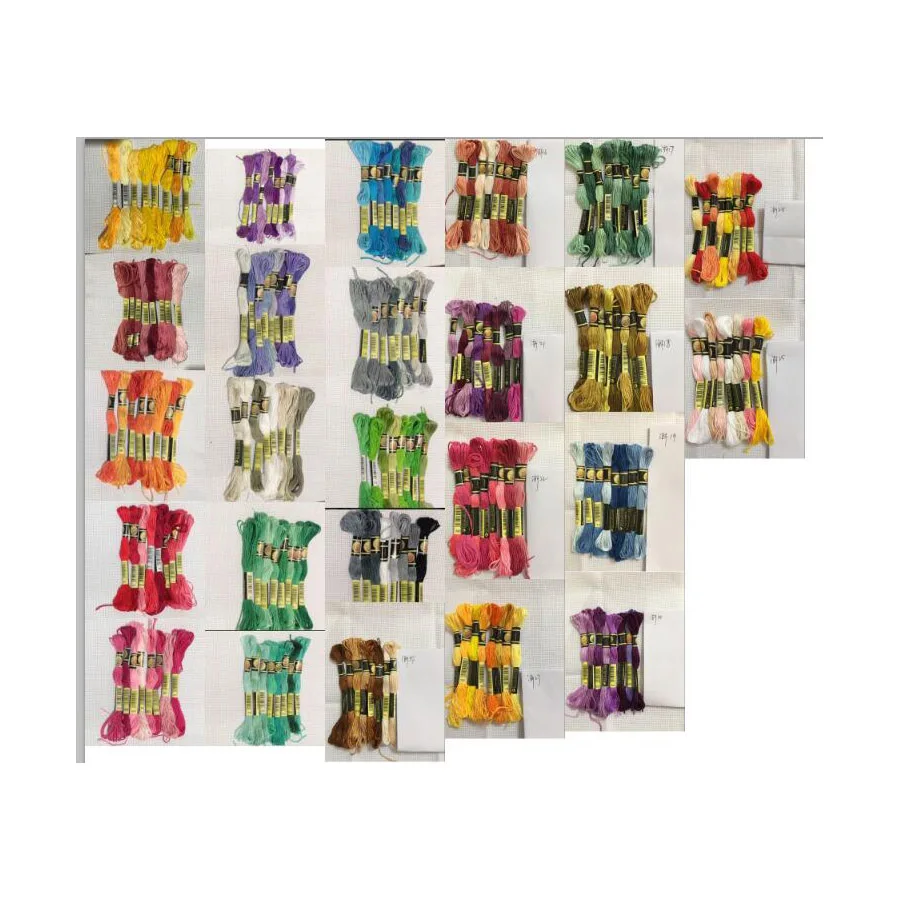 CXC Cross Stitch Thread The Unique Style 8 Cotton Embroidery Thread Floss Sewing Skeins Craft Gradient Color On - CXC Нитки для вышивания крестиком Уникальный стиль 8 хлопковых нитей для вышивания флосс шитья мотков ремесел градиентный цвет на.