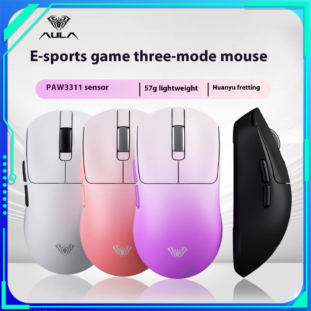 Мышь Aula SC360 PAW3311 беспроводная игровая мышь Bluetooth легкая для киберспорта