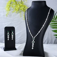 missvikki luxury new design 2pcs long shiny charm big pendant earrings necklace jewelry set super original fashion accessories