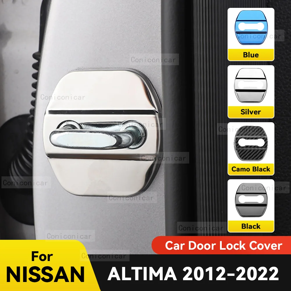 

Car Door Lock Decoration Protection Cover Flags Emblem Stainless Steel Case For NISSAN ALTIMA 2012-2022 Auto Accessories