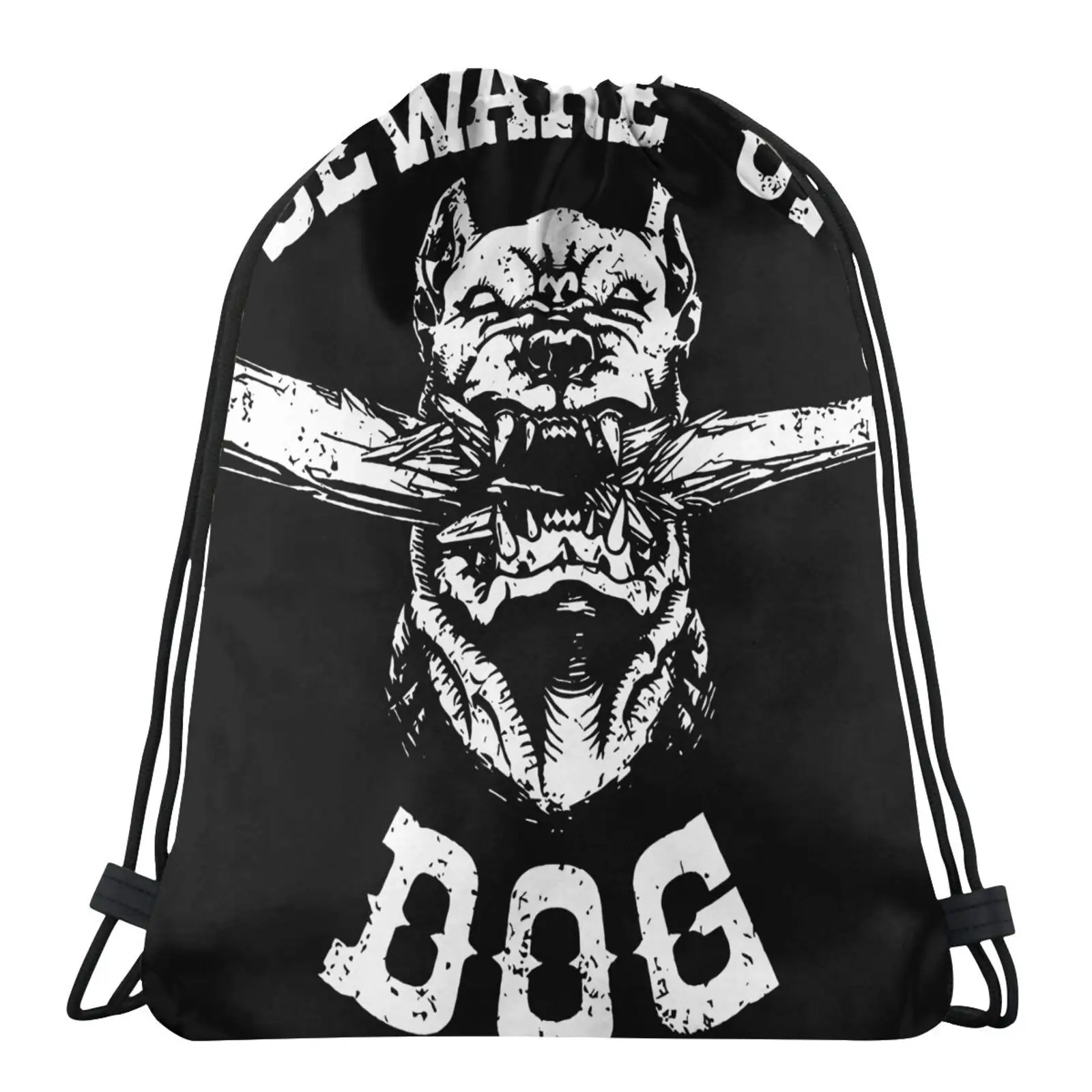 

2020 Beware Of Dog Pitbull Bullterier Bag Backpacks String Bag Drawstring Bag Waterproof Bag Bag Woman Drawstring Bags Package