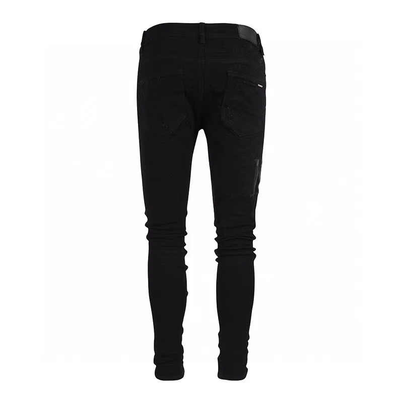 2023 Fashion Brand Men's Jeans Streetwear Skinny Ripped High Waist Skinny Denim Trousers Casual Slim Fit Pencil Punk StylePants