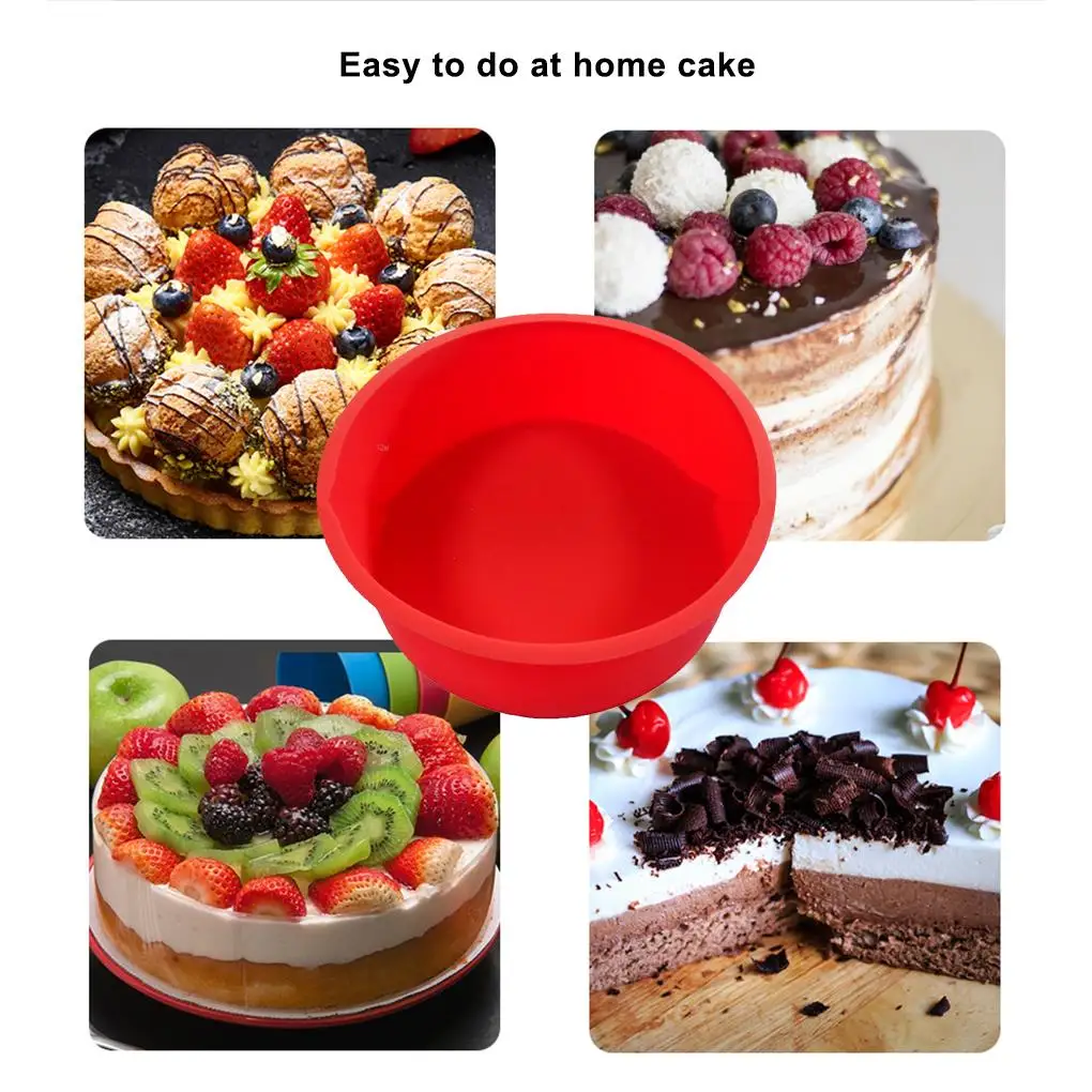 

3pcs/set Round Rectangle Silicone Mould Baking Pan Pastry Muffin Cake Mold Baking Accessories Silicone Molds