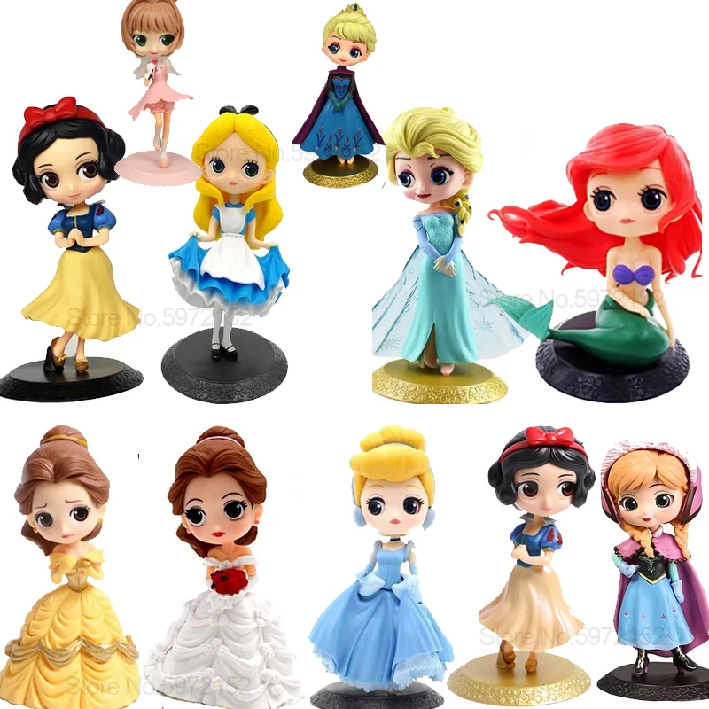 

Disney Snow White Princess Alice Mermaid figure Alice in Wonderland Ariel The Little Mermaid Cake Decoration Figure Model Toys