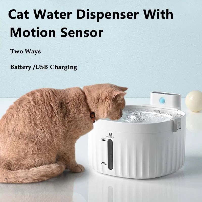 

Mobile Dispenser Sensor USB cable/battery Operated 2L Cat Water Dispenser Dog Automatic Water Dispenser Filter Pet Feeder