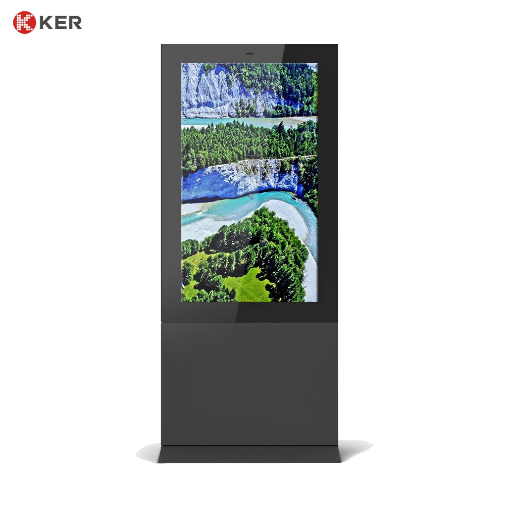 

43\55\65 inches stand floor outdoor digital signage and displays IP65 outdoor digital signage high brightness high resolution
