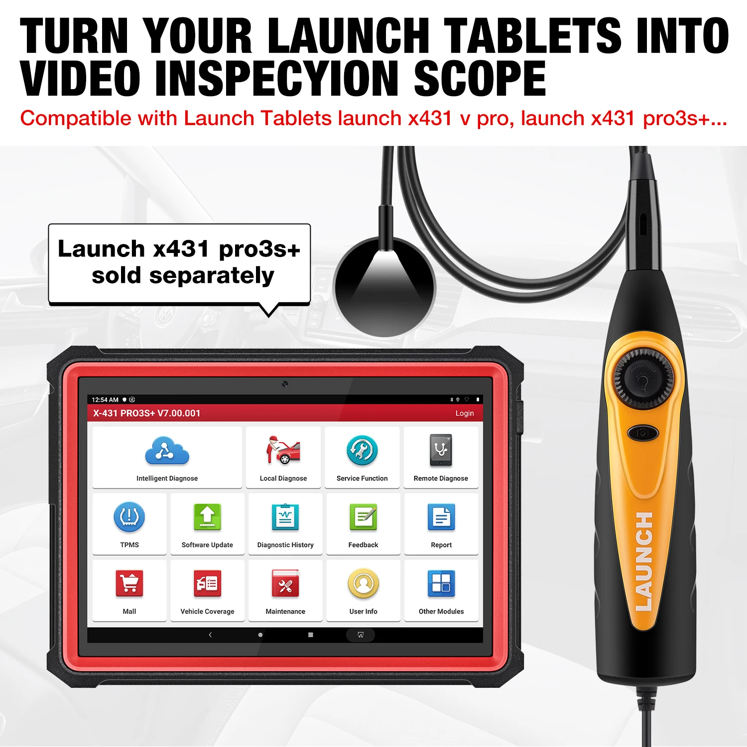 

Launch VSP-600 USB Inspection Camera VSP600 Videoscope 5.5MM 6 LED Light for X431 For View Video Images of Hard-to-reach Areas