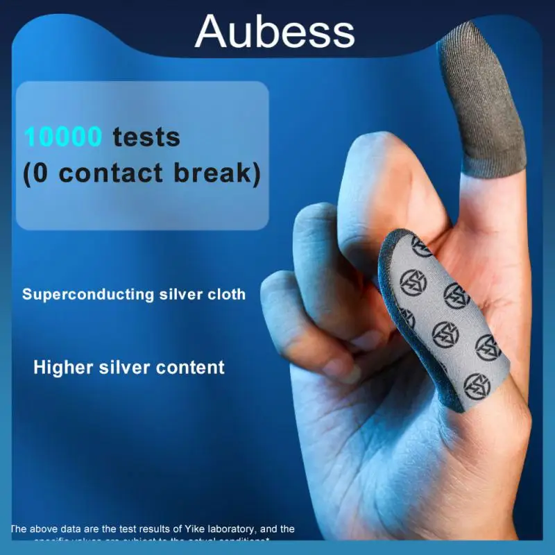 

1 Pair Mobile Game Controller Practical Finger Cover Anti-sweat Finger Gloves Finger Sleeve Gloves For Gamer Sweat-proof