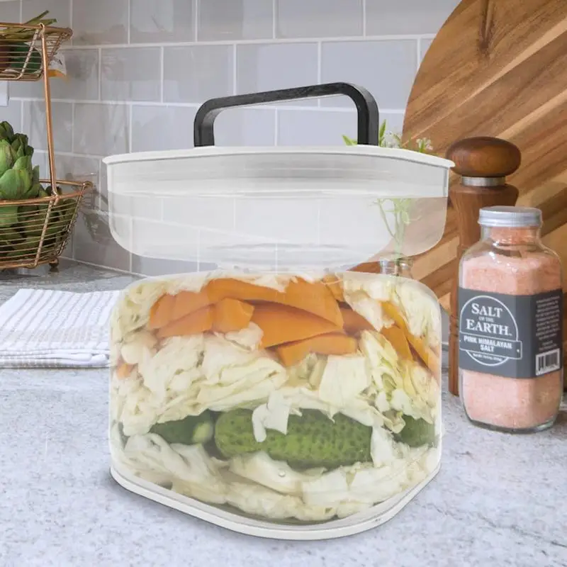 

Kimchi Jar Food Bottle Storage Kitchen Organizer Fermentation Pickles Jar Dry And Wet Dispenser Tank Household Container