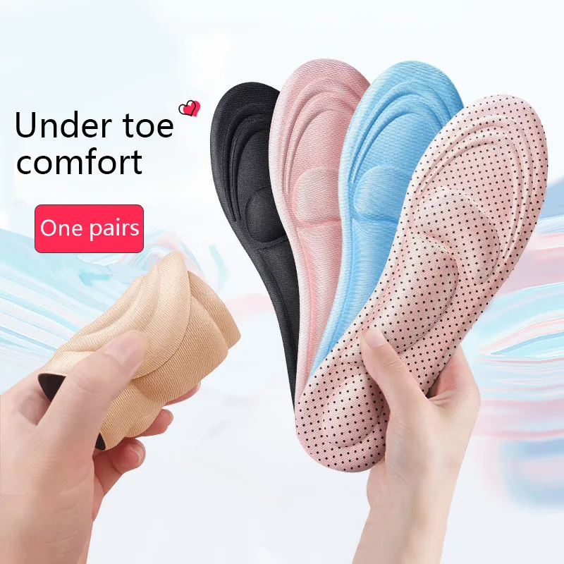 

Insoles for Sport Shoes 4D Stretch Breathable Deodorant Running Cushion for Man Women Sneakers Insoles Orthopedic Feet Care Pads