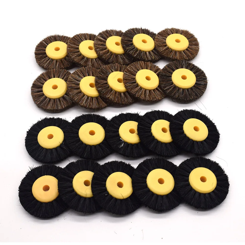 12PCS 55MM Polishing Brush Black Brown Bristle Buffing Abras