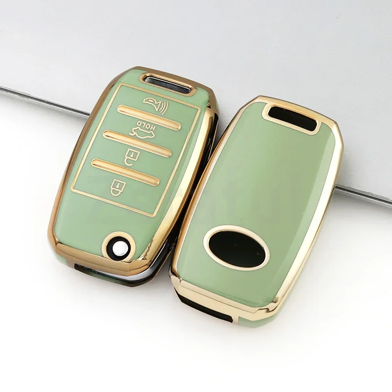 3/4 кнопки из ТПУ складной чехол для автомобильного ключа сумка-держатель ключей