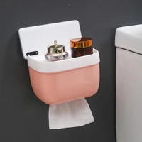 wall mount toilet paper holder waterproof mobile phone storage shelf toilet paper storage rack tissue bathroom tissue box