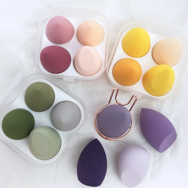 

4pcs Makeup Blender Cosmetic Puff Makeup Sponge Foundation Powder Sponge Soft High Elasticity Beauty Tool Make Up Accessories