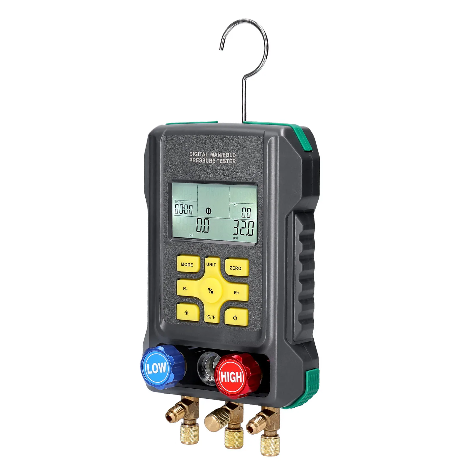 

Pressure Gauge Refrigeration Digital Vacuum Manifold Tester Meter HVAC Temperature Tester Air Conditioning Diagnostic Apparatus