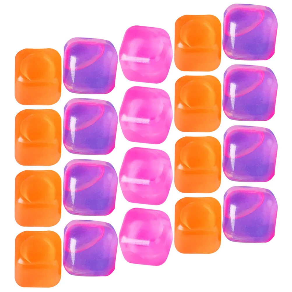 

20 Pcs Cocktail Ice Cube Plastic Cubes Washable Juice Reusable Food Grade Tpu Cooler Fake Travel