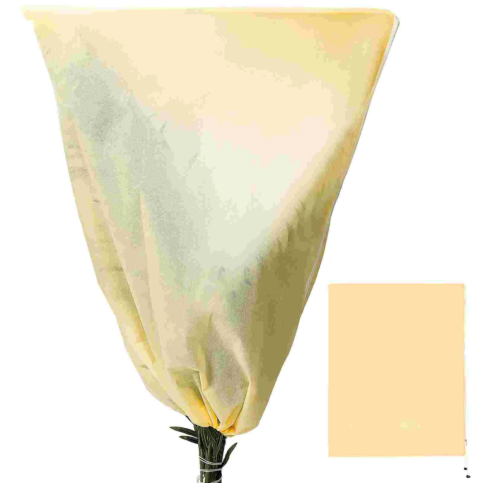 

Winter Drawstring Cover Freeze Protection with Zipper for Frost Protection