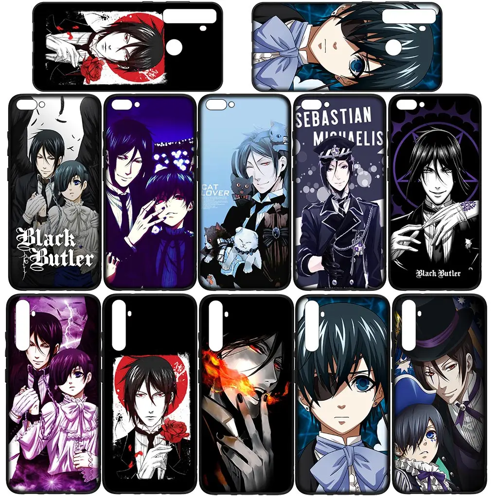 Чехол для Телефона Черный Батлер Kuroshitsuji Samsung Galaxy Note 20 Ultra 10 8 9 S10 Lite S9 + A6 A8 Plus A7 A9