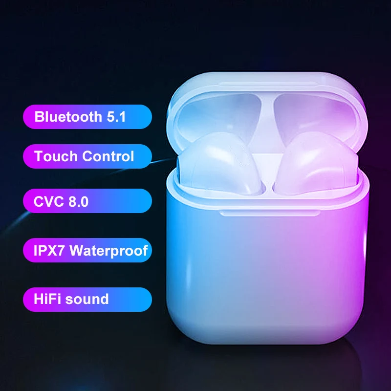 

TWS Wireless Headphones Bluetooth 5.1 Earphones Sport Earbuds Headset Stereo Noise Reduction Bass Touch Control For Smart Phones