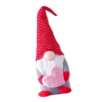 valentines day doll ornaments plush tomte gnome dolls stuffed faceless dwarf figurines home table holiday decor 1pc s l