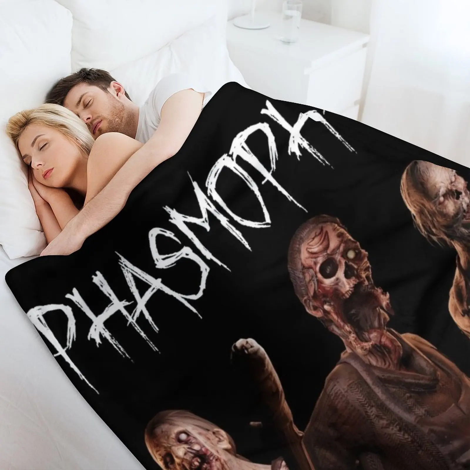 Модели Phasmophobia Ghost пледы движущиеся мягкие клетчатые декоративные одеяла для