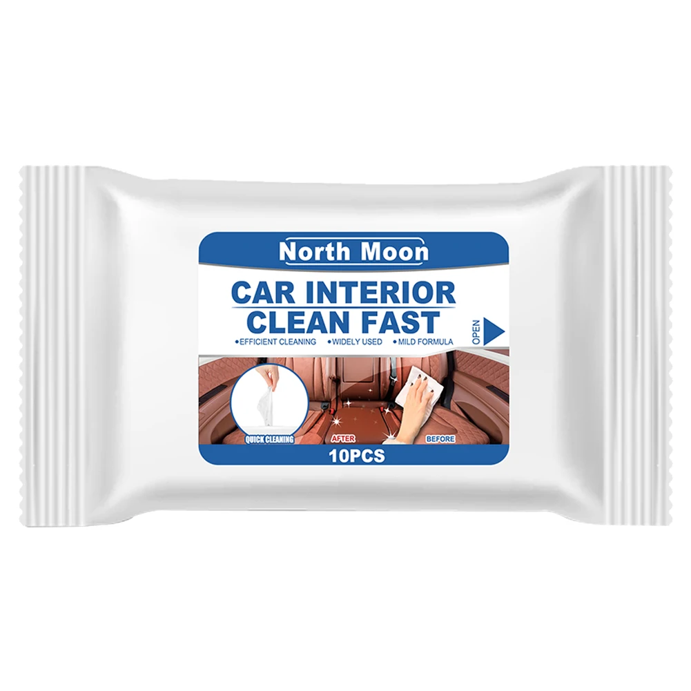 

Car Interior Cleaning Wipes Multi-functional For Dashboard Seat Leather Console Carpet Disposable Clean Car Cleaner Accessory