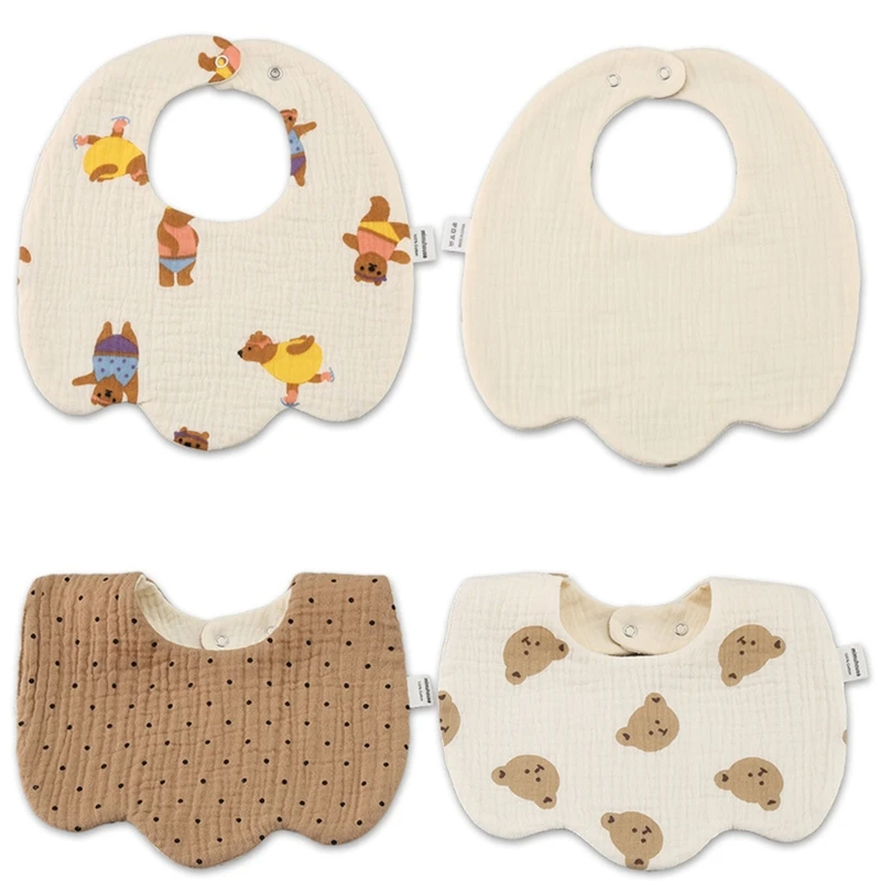 

U Shape Baby Bib Cotton Breathable Burp Cloth Summer Wrapping Bibs A2UB