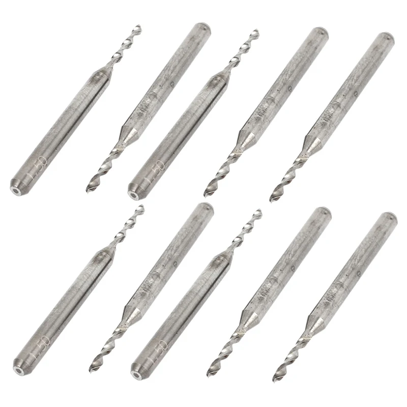 

10 шт. 0,7/0,75/0,8/0,9/1,0/1,2/1,5 мм наконечник 3,175 мм хвостовик мм вольфрамовый Карбид PCB сверла для фрез микрогравировка PCB сверло