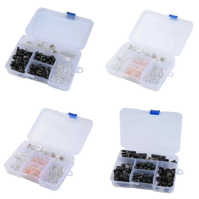 

Pack of 125/140 I-shaped Push Pins Clips Pushpin Ball-shaped Push Pins Map Pins