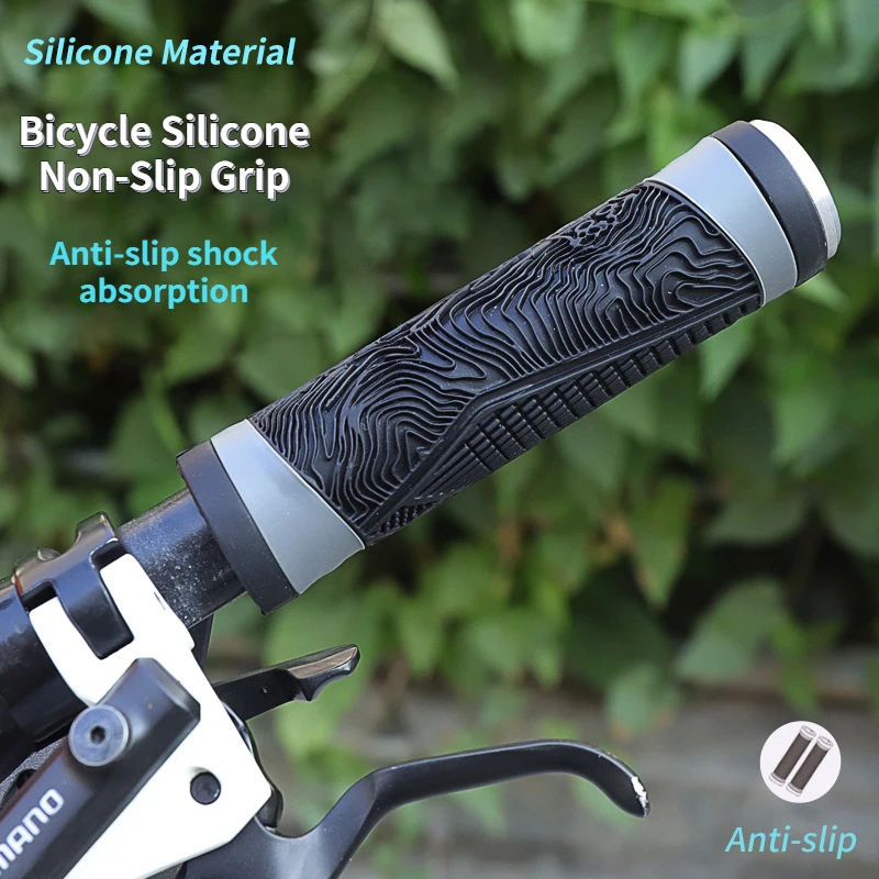 

Bicycle Grips MTB Silicone Handlebar Grip Mountain Bike Anti-skid Shock-absorbing Ultraight Handle Bar Cover Cycling Accessories