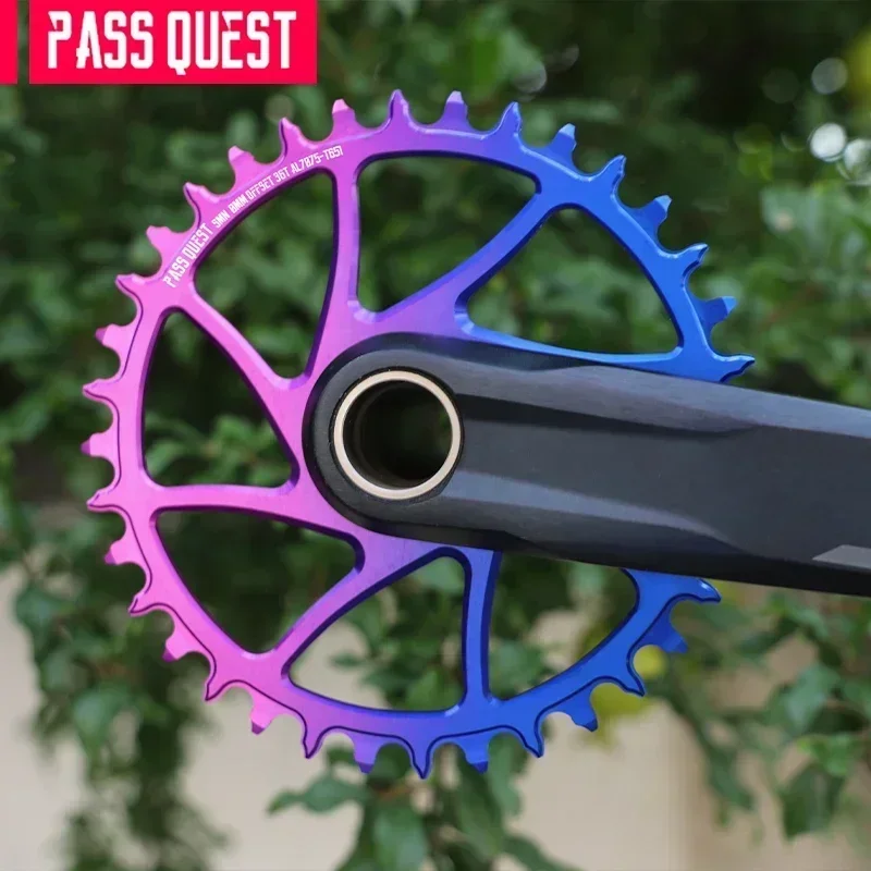 PASS QUEST 12S велосипедная звездочка с прямым креплением 30/32/34/36/38/40/42T узкая широкая