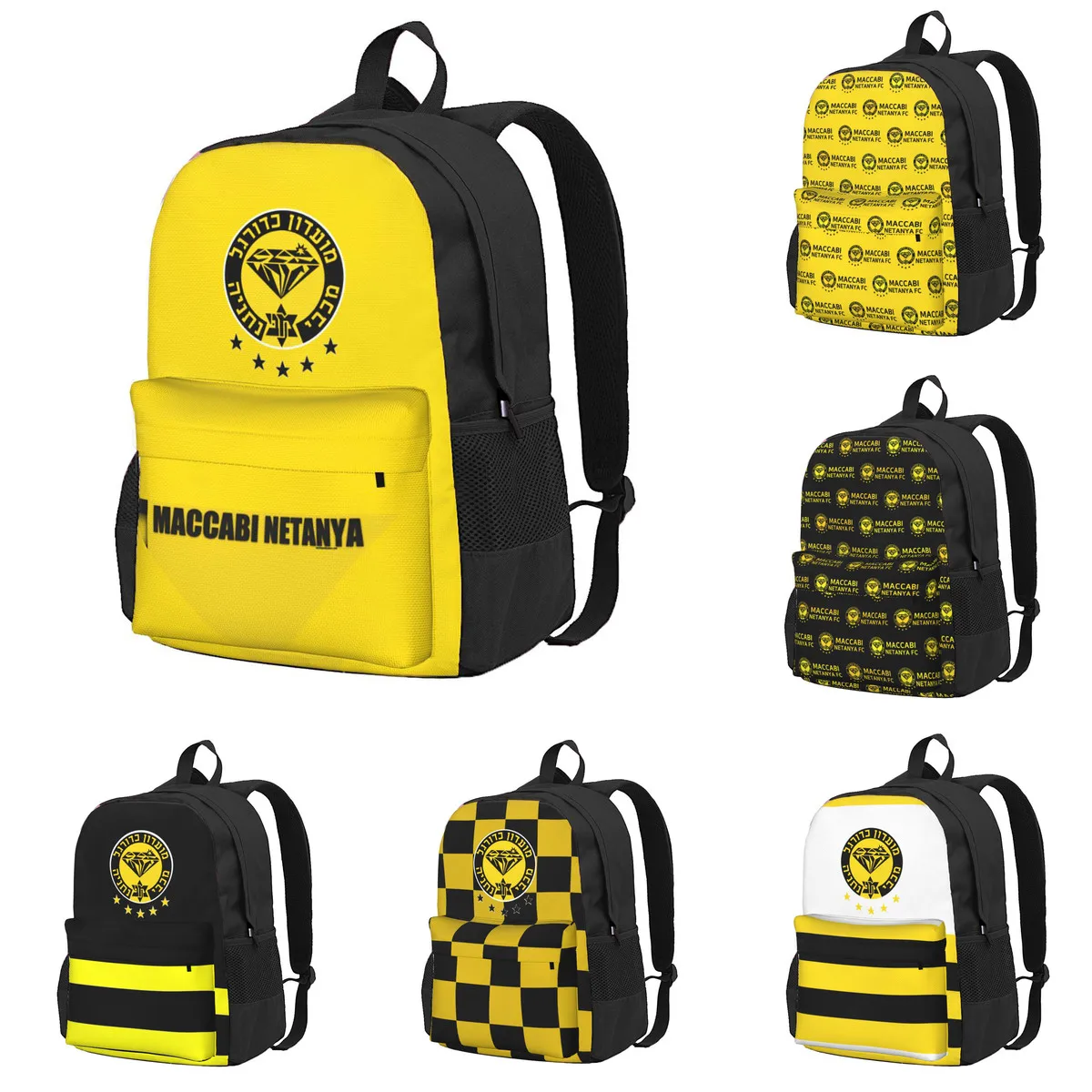 

Maccabi Netanya FC Large Capacity Multifunctional Fashion Student Backpack Men's Laptop Bag Outdoor Sports Leisure Backpack