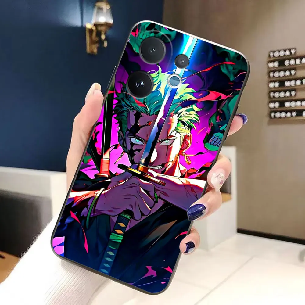 Фото Чехол для телефона VIVO V70 V60 V50 V40 LITE V17 V20 SE V21 V23 V23E V25 V25E V27 V27E V29 V29E V30, цельный чехол с рисунком Зоро №2