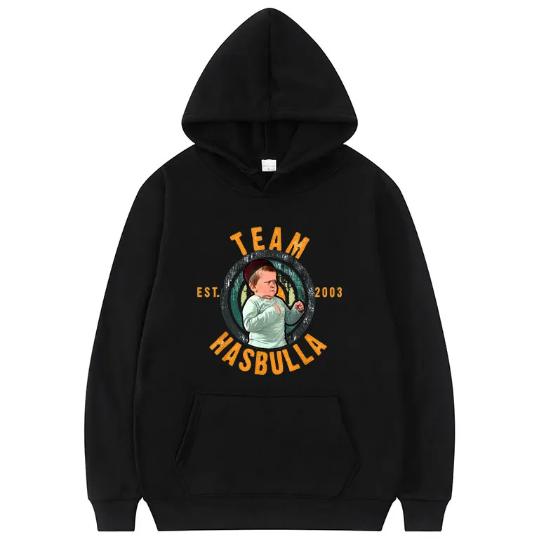 

Team Hasbulla Smile Classic Funny Hoodie Autumn Winter Fleece Cotton Hoodies Hasbulla Fighting Meme Vintage Men Women Sweatshirt