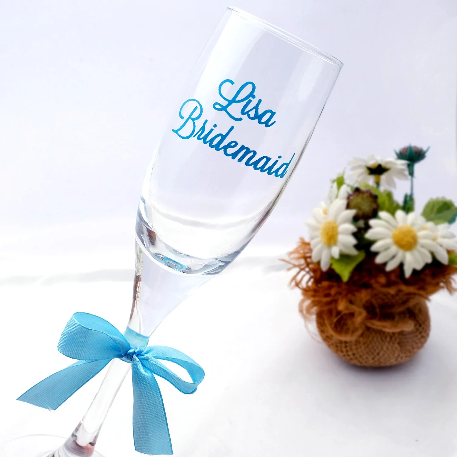 

Personalized Wedding Glasses Champagne Flutes Custom Names Bridesmaid Glasses Bachelorette Party Wedding Favors Bridesmaid Gift