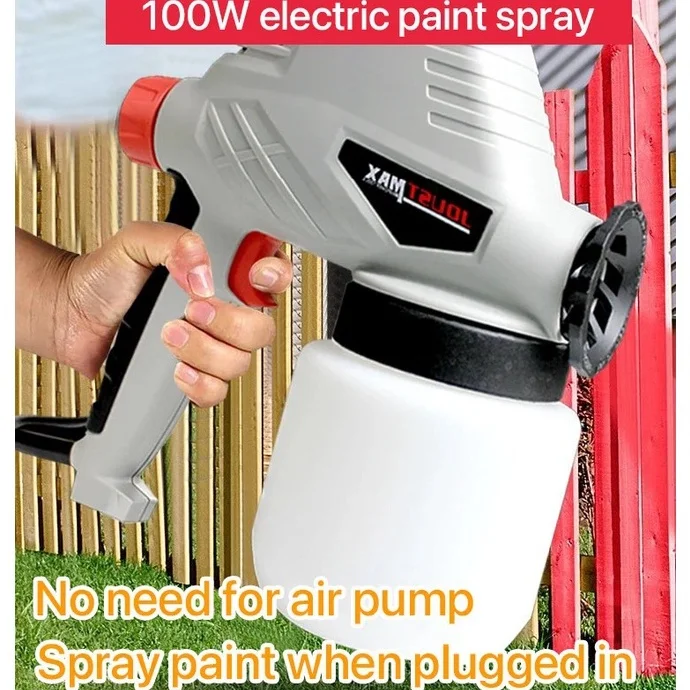 

800ml Electric Paint Sprayer High Pressure Paint Spray Caliber 0.5-0.8 Electric 100W High Power Household Spray Paint 2 Nozzles