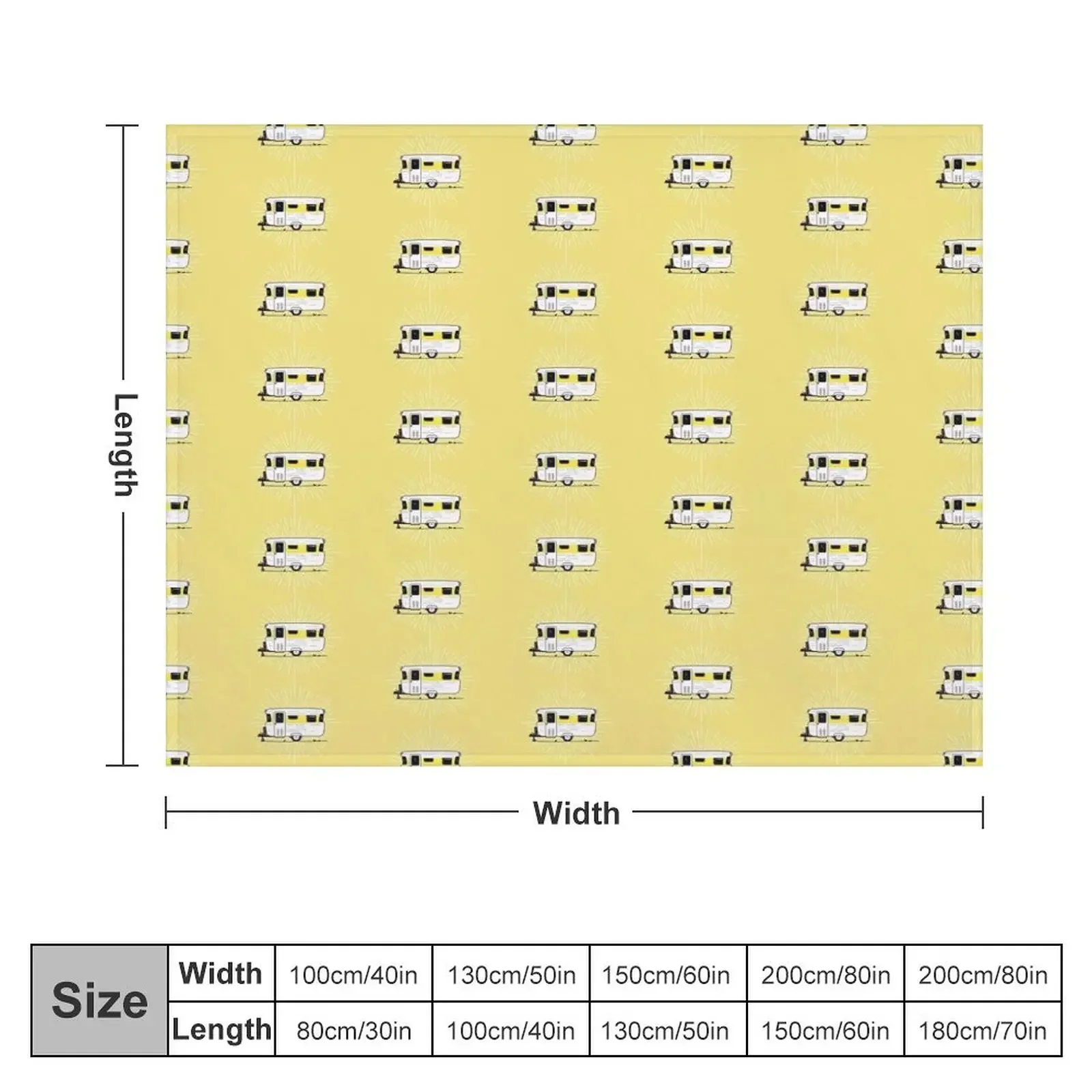 Иллюстрация фургона Viscount-желтое одеяло забавный подарок теплые зимние одиночные