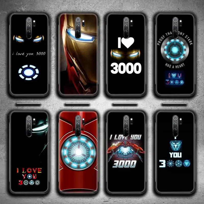 

MARVEL Iron man i love you 3000 Phone Case for Redmi 9A 9 8A Note 11 10 9 8 8T Pro Max K20 K30 K40 Pro