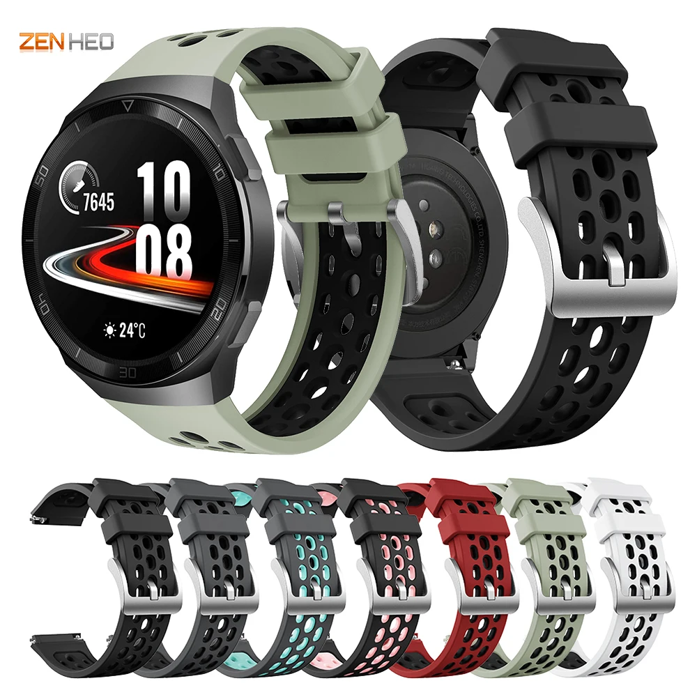 

Ремешок силиконовый для Huawei Watch GT2e, сменный Оригинальный Стильный браслет для часов Huawei Watch GT 2e, 22 мм