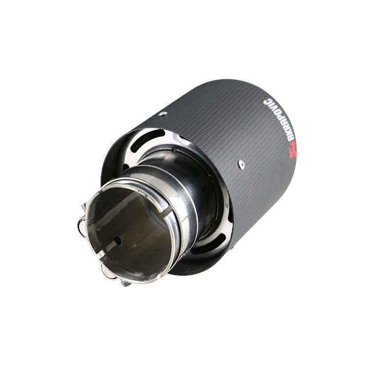 Автомобильный выхлопной наконечник из углеродного волокна 63 мм Круглый Выход 96