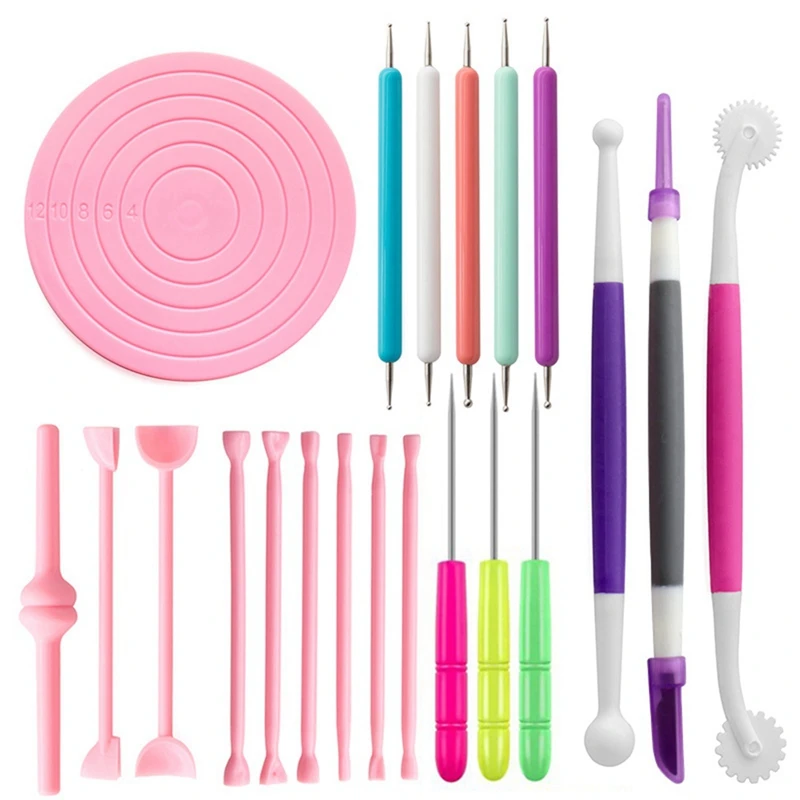 

JEYL Cookie Decorating Tools,Double Head Fondant Gum Paste Tool Decoration Brushes Sugar Stir Needle For Cake Cookie Tools