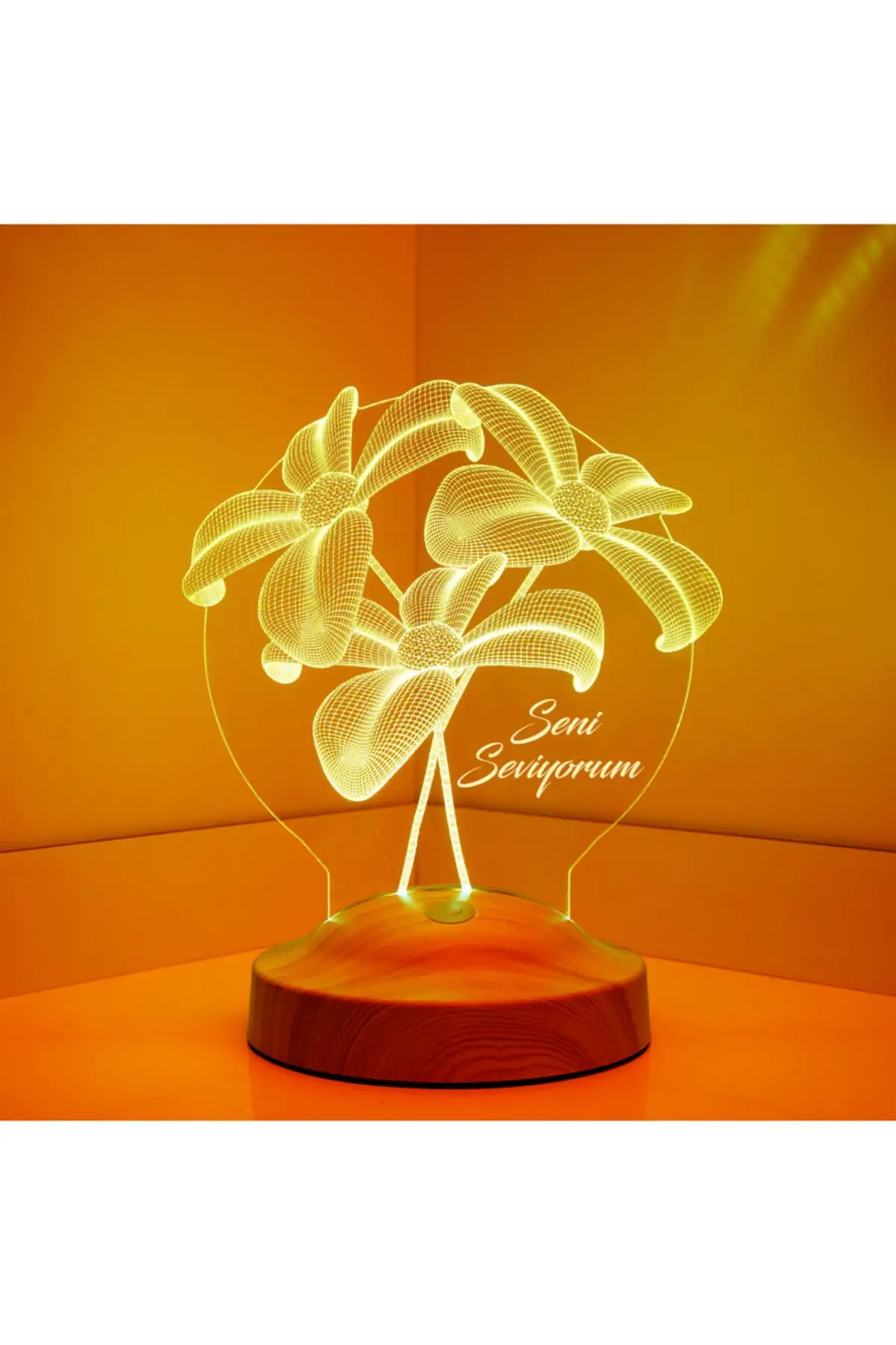 

3d flower bouquet 3 dimensional love you gift Led lamp personalized design