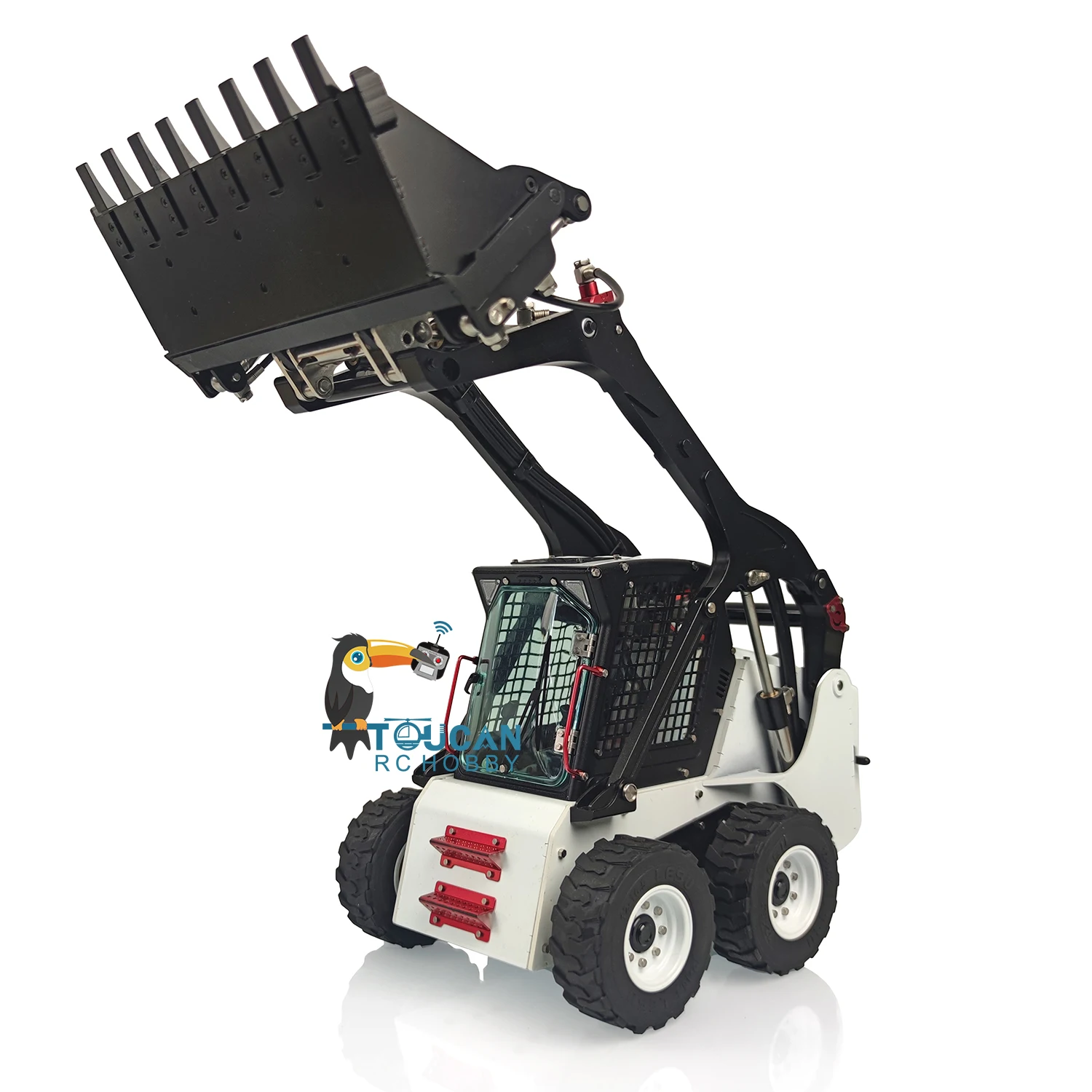 1/14 г. LESU колесный гидравлический погрузчик с дистанционным управлением бортовым