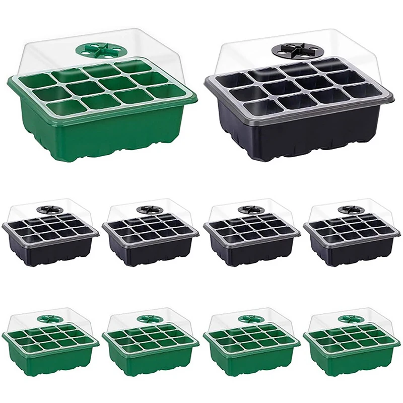 

1/2/3/5PCS Reusable Greenhouse Seedling Starter Trays Humidity Vented Domes for Vegetables Widely Use Plant Nursery Pot