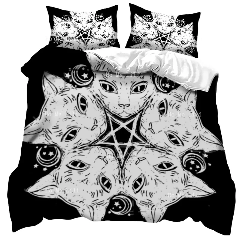 

Комплект постельного белья «Пять Белых Кошек» в форме звезды с пятиконечной звездой посередине «Ho Me Lili»