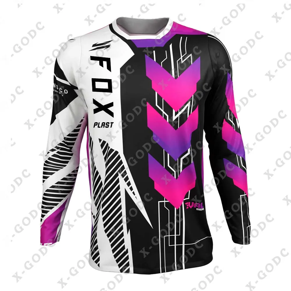 

2023 Foxplast Men's Downhill Jerseys Mountain Bike MTB Shirts Offroad DH Motorcycle Motocross Sportwear Clothing Racing
