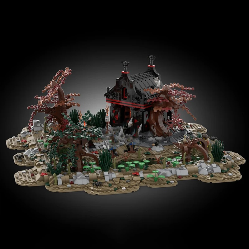 2951 шт. Moc Witchs Swamp-средневековая деревня диорама модульные строительные блоки