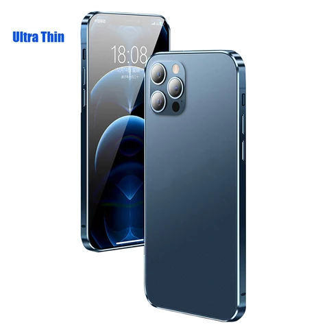 Алюминиевый металлический бампер с рамкой для iPhone 17 16 15 14 13 12 Pro Max, ультратонкие защитные жесткие задние бамперы из легкого сплава