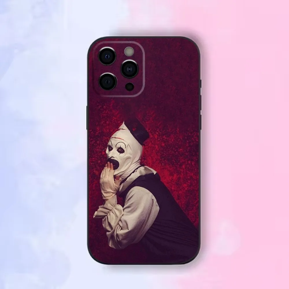 Чехол для телефона Art the C-Clown T-Terrifier iPhone 16 15 14 13 12 11 Pro X XS Max XR Plus Mini Soft Black Shell